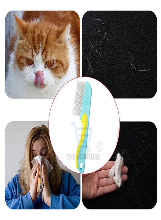 THE DDS STORE Flea Comb Pet Stainless Steel Tooth Flea Lice Tear Stain Remover Comb Pet Hair Nit Comb Brush for Long or Medium Haired Dogs and Cats - Image 5
